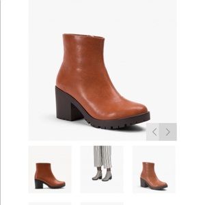 Woman’s Matt & Nat Brown/Tan Vegan leather boots.